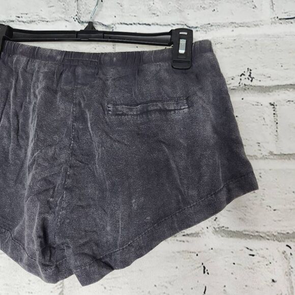 NEW Chaser High Rise Lace Up Acid Wash Stretchy Lounge Shorts Gray Size Medium - Picture 7 of 9